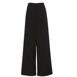 The Row Aaron Wide Leg Pants size US 0 Black High Waisted Lined Casual Trouser